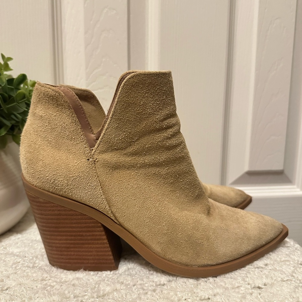 Gianni Bini Huttsen Suede Stacked Heel Western Boot Women’s 7.5M - Picture 1 of 8